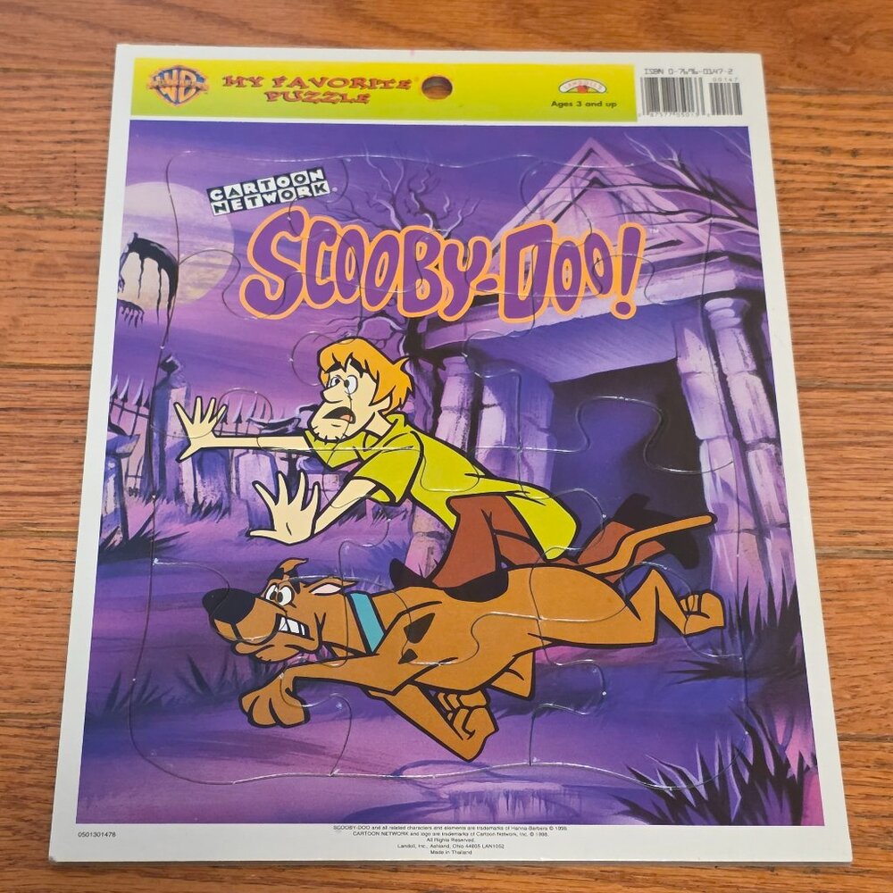 Vintage Puzzle Scooby Doo Frame Tray